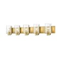 Z-Lite Beckett 5 Light Vanity, Olde Brass And Clear Seedy 492-5V-OBR